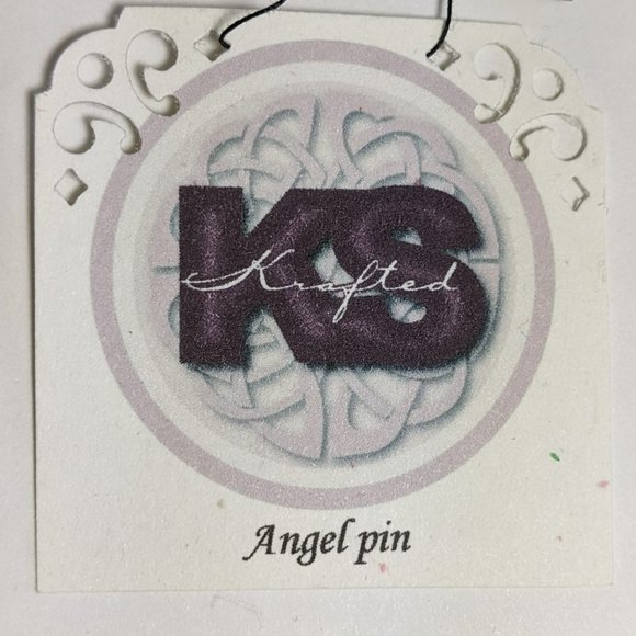 Handcrafted AngelPin in genuine 6mm Rose Swarovski crystal & 4mm crystal AB.New! - Picture 7 of 10